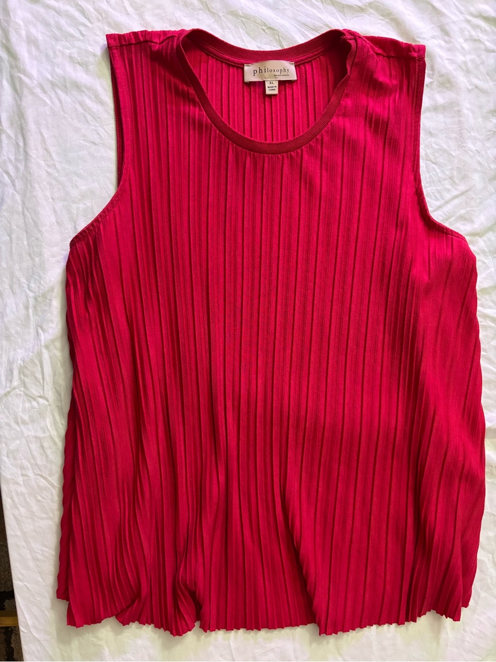Philosophy red tank top